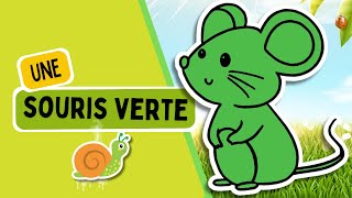 Une souris verte  la comptine traditionnelle par Les Mômeries  Comptines et Chansons [upl. by Bertila]