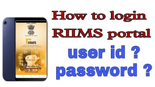 riims user id and password  how to login in RIIMS portal [upl. by Corson]