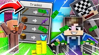 Minecraft But Villagers Trade Op Items  Pizact Gaming [upl. by Namie694]