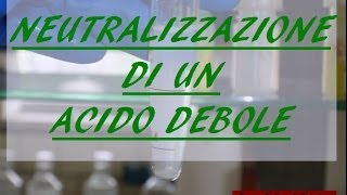 Neutralizzazione di un acido debole con una base forte [upl. by Nioe]