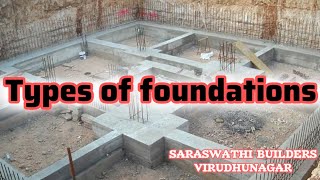 Types of foundation  Saraswathi builders  Virudhunagar [upl. by Ollie]