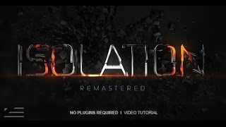 Isolation Trailer Titles  After Effects  Videohive Projects [upl. by Ellohcin]