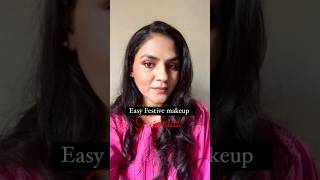 Easy festive makeup tutorial makeup ashortaday ytshorts youtubeshorts viral [upl. by Duarte]