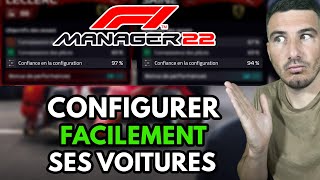 TUTO F1 MANAGER 22 CONFIGURER SES VOITURES FACILEMENT  setup Bahrein Jeddah Australie [upl. by Laitselec]