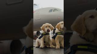 NOW BOARDING Pups on Planes ✈️🦮💛 SeeingEyeDogsAppeal petbarnfoundation [upl. by Marjorie]