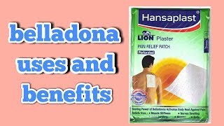 Benifits of belladona plaster दर्द और फोड़े फूंसी के लिएHindi [upl. by Hanima476]