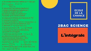 LINTEGRALE 2BAC SC MATH V16 [upl. by Nylknarf]