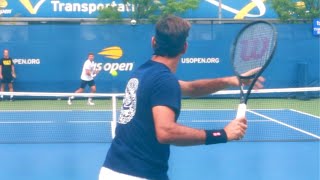 Roger Federer Training Court Level View  ATP Tennis Practice [upl. by Tessil]