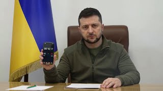 Volodymyr Zelensky plays air raid siren during speech [upl. by Bathilda]