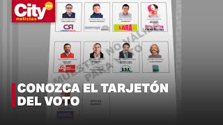 Así quedó el tarjetón para la elección del próximo alcalde mayor de Bogotá  CityTv [upl. by Yeltneb]