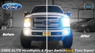 Ford F250 CREE ELITE LED Headlights  Foglights amp Switchback Turnsignal [upl. by Rossen]