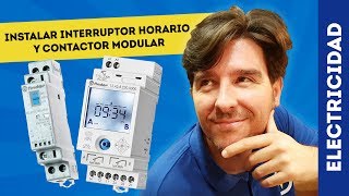 CÓMO INSTALAR INTERRUPTOR HORARIO Y CONTACTOR FINDER [upl. by Capon]