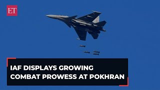 Exercise Vayu Shakti Over 120 Air Force aircraft showcase combat capabilities in Pokhran [upl. by Karlise]