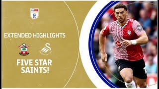 ⭐️ FIVE STAR SAINTS  Southampton v Swansea City extended highlights [upl. by Soalokin680]