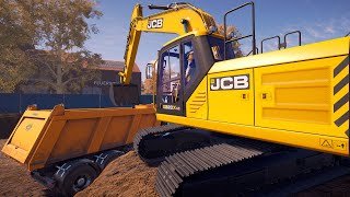 Construction Simulator 🚧 Finishing cut w JCB 220X amp Liebherr PR736 [upl. by Franciska]