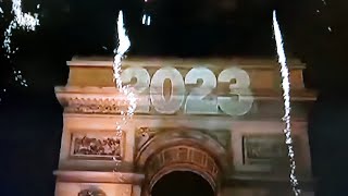 Feu d’artifice Paris 2023  Nouvel An  ChampsElysées  Arc de Triomphe  Paris  France [upl. by Floss]