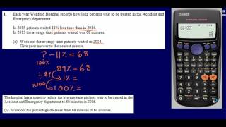 1 Reverse Percentages amp Percentage Change GCSE Maths  Edexcel Practice Tests Set 2  3H [upl. by Neerihs977]