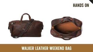 Leather Weekend Bag in Vintage Oak Walker Collection From Buffalo Jackson [upl. by Werna53]