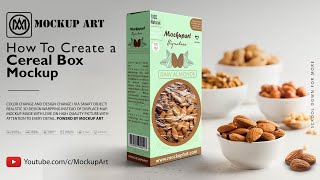 How to make a Cereal Box Mockup Mockup Photoshop Mockup Tutorial [upl. by Alla370]