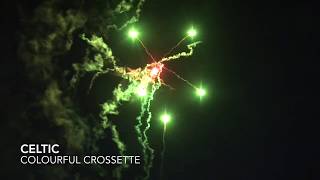 Colourful Crossette by Celtic Fireworks from Firework Crazy [upl. by Ahsele]