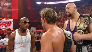 Floyd Mayweather Returns and Confronts Big Show amp Chris Jericho WWE Raw August 24 2009 HD [upl. by Yziar]