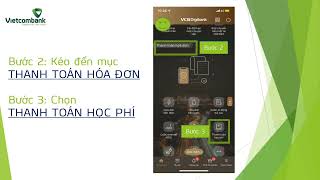 Hướng dẫn thanh toán học phí qua ứng dụng VCB Digibank  Ngân hàng điện tử Vietcombank [upl. by Muhcan952]