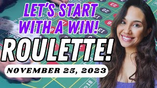 LIVE Roulette in Las Vegas 🤍 Lets start with a WIN 🍀 ☻ → November 25 2023 [upl. by Ymarej]