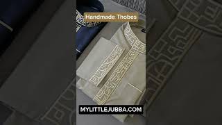 Handmade Gold Embroidery Thobe muslim nikkah eid fyp thobe qamis jubba [upl. by Nash]