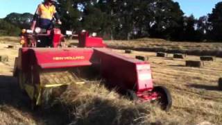 New holland 1282 self propelled square baler [upl. by Eserehs]