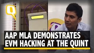 The Quint Exclusive AAP MLA Saurabh Bhardwaj hacks an EVM on camera [upl. by Arman]