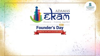 ADAMAS EKAM  FOUNDERS DAY 2024  Adamas University [upl. by Evalyn]