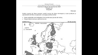 Simulare BAC Geografie 2024  Rezolvare subiect [upl. by Lauro653]