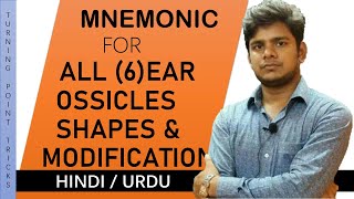 MNEMONICTRICK FOR EAR OSSICLES THEIR SHAPE STRUCTURE amp MODIFICATION [upl. by Electra]