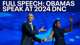 Full speech Barack Michelle Obama speak at 2024 Democratic National Convention [upl. by Flemming664]