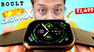 Best Smartwatch Under ₹1500😲 BT Calling Metal Build HD Display⚡️ Boult Crown X Unboxing [upl. by Higinbotham]