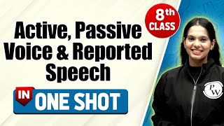 Active Passive Voice and Reported Speech in One Shot  CBSE Class 8th  Pariksha Abhyas [upl. by Ihsoyim]