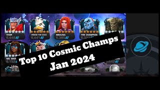 Top 10 Cosmic Champs in MCOC  January 2024 [upl. by Akemet120]