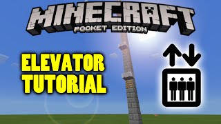 Elevator in Minecraft PE TUTORIAL  Tips amp Tricks  MCPE Redstone [upl. by Evot969]