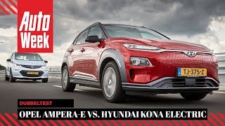 Hyundai Kona Electric vs Opel Amperae  AutoWeek Dubbeltest  English subtitles [upl. by Hegarty]