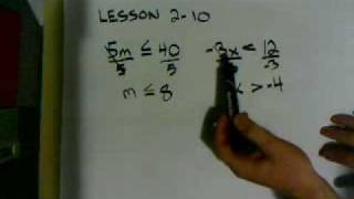 Solving Inequalities by Multiplying or Dividing [upl. by Yeslrahc]