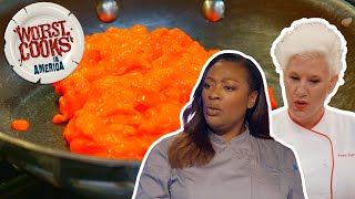 MostUpsetting Cooking Moments from Worst Cooks S27 Premiere  Worst Cooks in America  Food Network [upl. by Greysun]