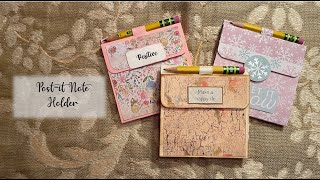 Lets Make a Post It Note Holder Inspired by Jeanette Cobb [upl. by Eirot]