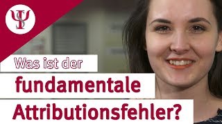 Fundamentaler Attributionsfehler  Sozialpsychologie mit Prof Erb [upl. by Odareg]