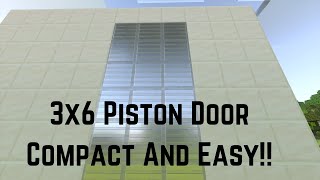 How To Make A 3x6 Piston Door Minecraft Bedrock [upl. by Amikat]