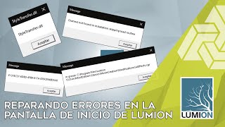 Como reparar las ventanas de error al inicio de LUMION error StyleTransferdll [upl. by Hulton]