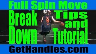 How to Spin Move Tutorial  Basketball Tips Footwork amp Slow Motion [upl. by Tiedeman]