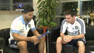 KUN AGUERO ENTREVISTA A MESSI DEPORTVMUNDO LEO [upl. by Samantha240]