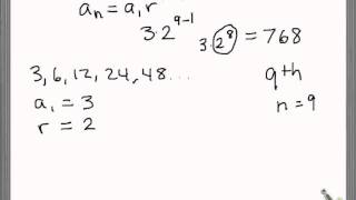 finding the nth term of a geometric sequence [upl. by Yrffej20]