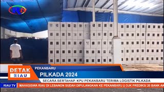 SECARA BERTAHAP KPU PEKANBARU TERIMA LOGISTIK PILKADA [upl. by Melessa]