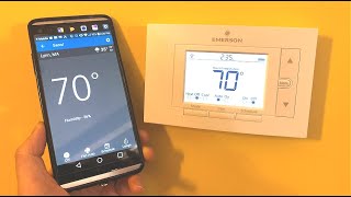 Sensi WiFi Thermostat  Smart App WiFi Setup  Phone App Demo  Smart Thermostat  Emerson [upl. by Yolanda]